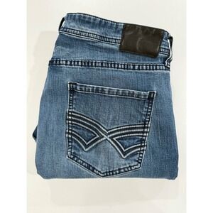 SEVEN7 Premium Denim Co Mens Slim Fit Blue Wash Jeans W34 L30 M112